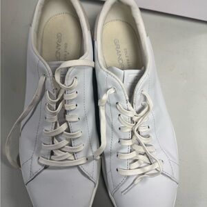 Cole Haan White Leather Lace-Up Shoes